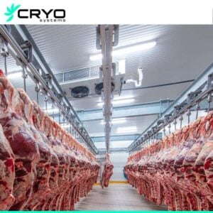 meat cold room in slaughterhouse