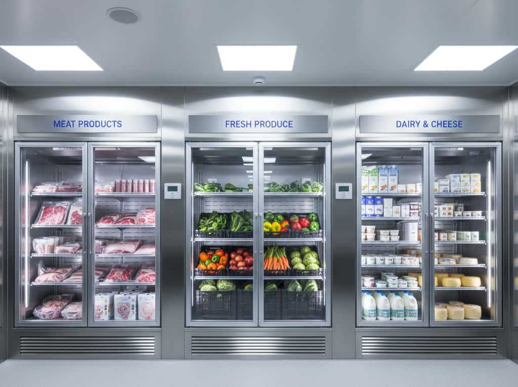 Dual-temperature cold rooms